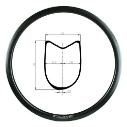 JANTE DUKE BACCARA 35T 3K DISC 28 trous