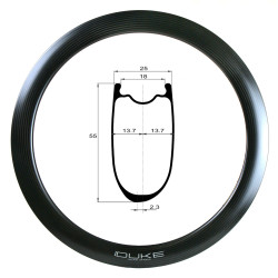 DUKE RIM BACCARA 55C 3K DISC