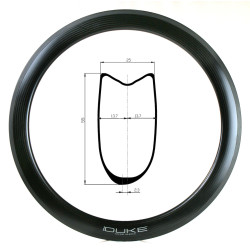 DUKE RIM BACCARA 55T 3K (RIM BRAKE)