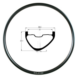 JANTE DUKE FURY JACK 3K RF 27,5" - 32 TROUS