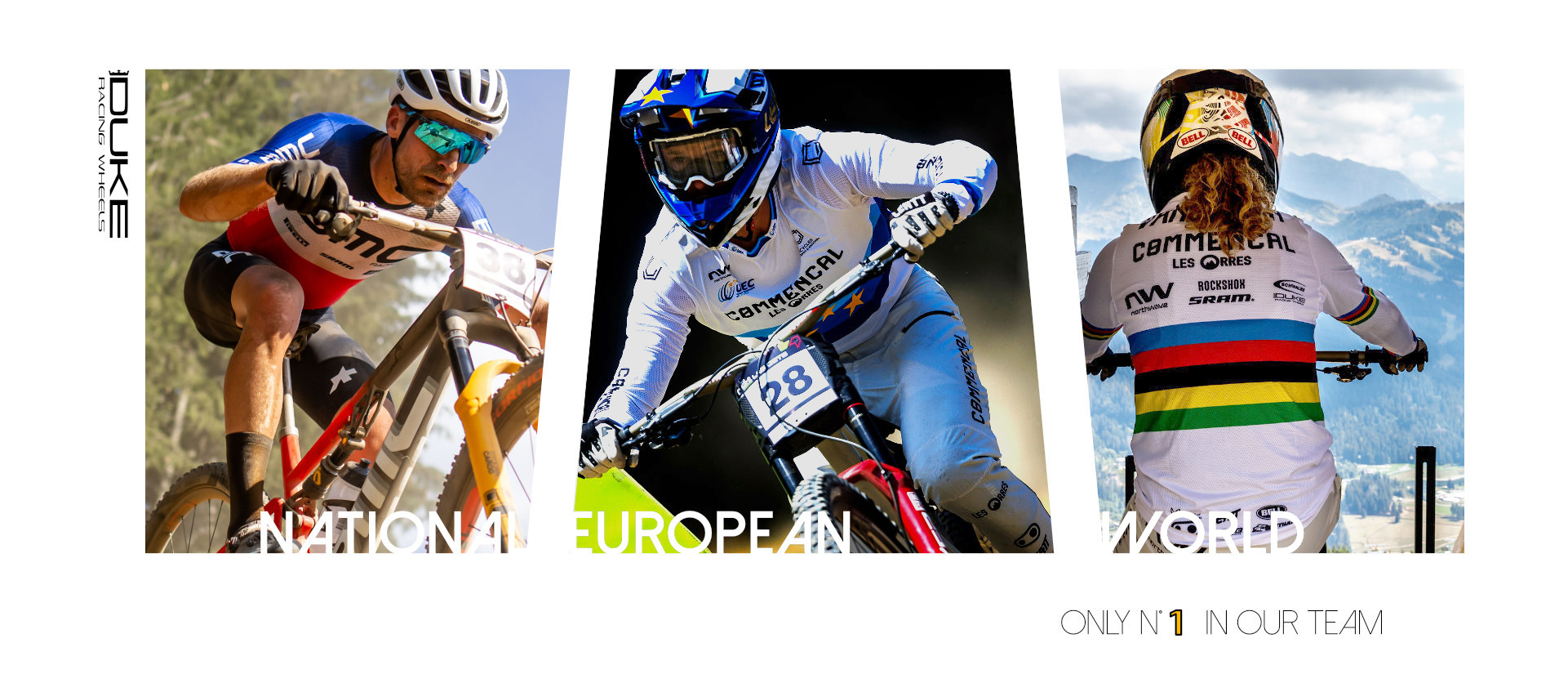 3 titres Champions: France XC, Europe DH, Monde